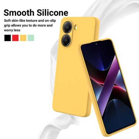 Силіконовий чохол Solid Color Liquid Silicone на Xiaomi Poco X7 Pro - жовтий