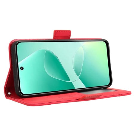 Чехол-книжка Skin Feel с мягкой фактурой Calf на Infinix Hot 60i 4G / Hot 60 5G - красный