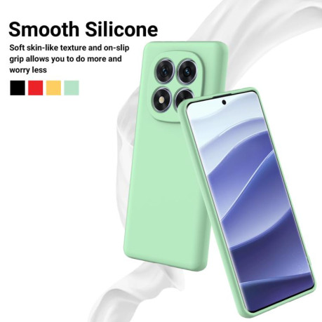 Силиконовый чехол Solid Color Liquid Silicone для Redmi Note 15 Pro 4G Global 163.2mm — зелёный