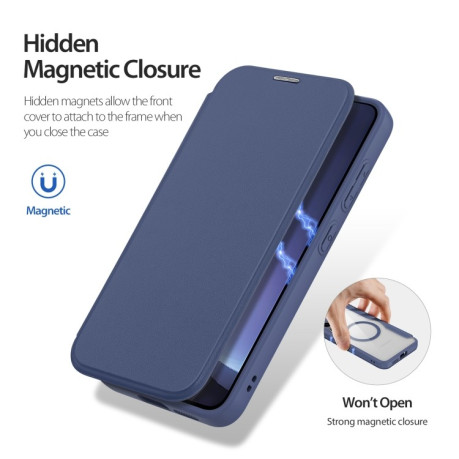 Чехол-книжка DUX DUCIS Skin X Pro Series Magsafe на Samsung Galaxy S25 5G - синий