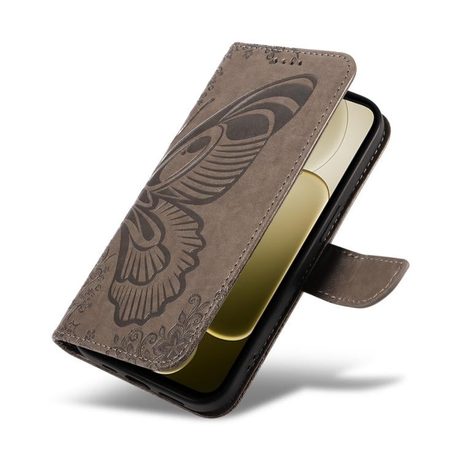 Чохол-книжка Swallowtail Butterfly Embossed Leather на OPPO A6X 5G / A6 5G — сірий