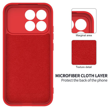 Силиконовый чехол Solid Color Liquid Silicone на Xiaomi Redmi K90 / Poco F8 Pro — красный