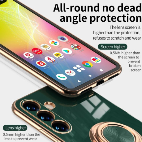 Протиударний чохол 6D Electroplating Full Coverage with Magnetic Ring Samsung Galaxy A13 4G - чорний