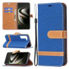 Чохол-книжка Color Matching Denim Texture на Samsung Galaxy S22 5G - синій
