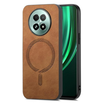Чехол Retro MagSafe Magnetic PU на Realme 13 5G - коричневый