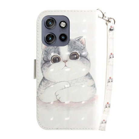 Чехол-книжка 3D Painting для Motorola Edge 50 Neo 5G Global - Cat