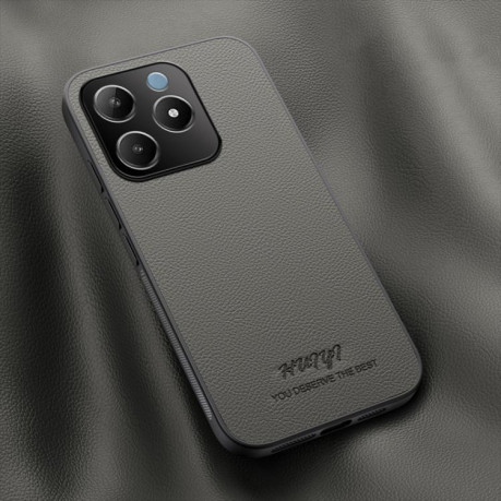Чехол HUIYI Leather Magnetic  для Realme C63 / C61 4G - серый