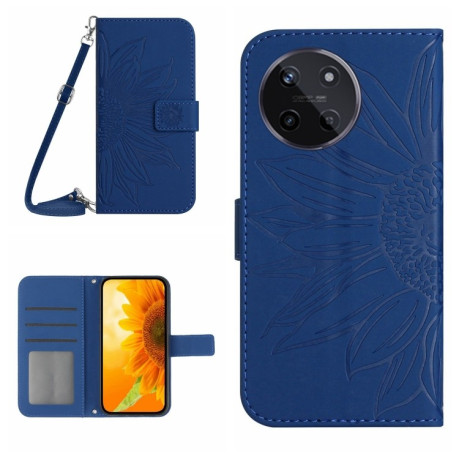 Чехол-книжка Skin Feel Sun Flower для Realme 11 4G Global - синий