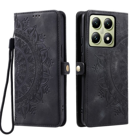 Чохол-книжка Totem Embossed Magnetic Leather для Xiaomi 14T Pro - чорний