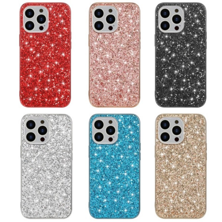 Ударозащитный чехол Glitter Powder Shockproof TPU на iPhone 16 Pro Max - черный