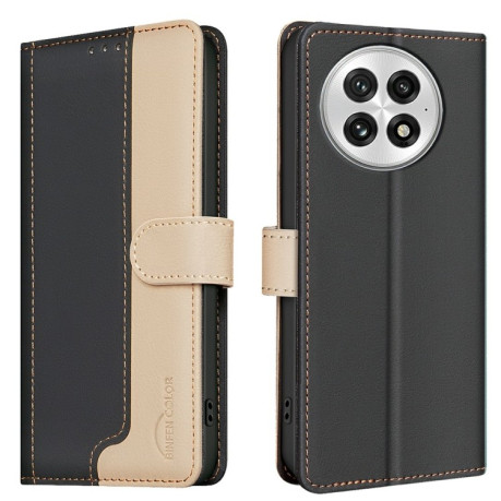 Чохол-книжка Color Matching RFID Anti-theft Leather для OnePlus 13 - чорний