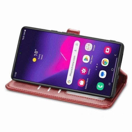 Чохол-книжка Retro Solid Color на Samsung Galaxy S25 Ultra 5G - червоний