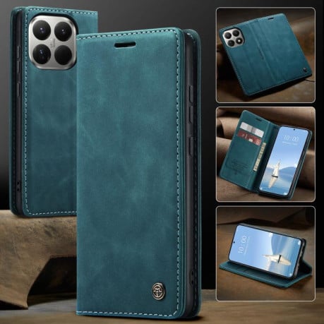 Чехол-книжка CaseMe-013 многофункциональный с кармашком на карт на Xiaomi 15T Pro - синий