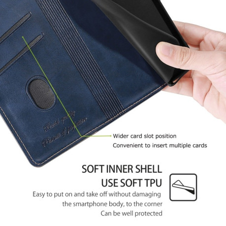 Чохол-книжка Contrast Color для OPPO Reno12 F/12 FS 5G - Blue + Grey