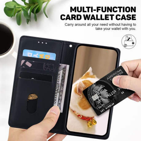 Чохол-книжка Cute Cats RFID Leather для Xiaomi Redmi Note 14 4G 164.84mm - чорний