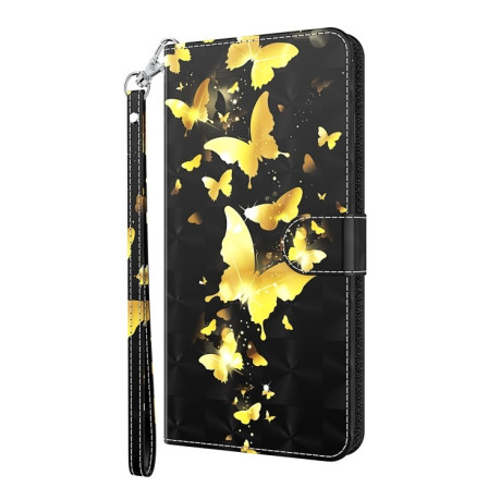 Чехол-книжка 3D Painting для Realme GT2 / GT Neo2 / GT Neo 3T - Gold Butterfly