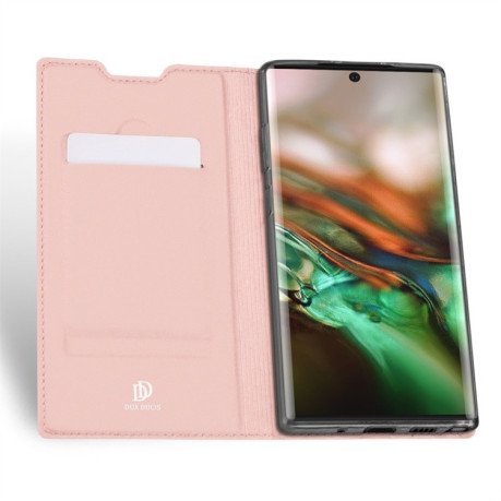 Чехол- книжка DUX DUCIS Skin Pro Series на Samsung Galaxy Note 10- розовое золото