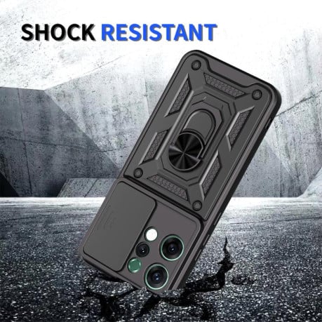 Противоударный чехол Sliding Camshield на OPPO Reno14 5G Global - черный