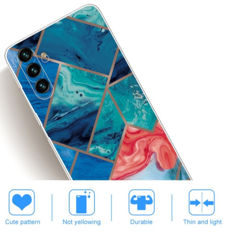 Противоударный чехол Abstract Marble Pattern для Samsung Galaxy A04s/A13 5G - синий