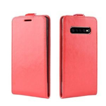 Кожаный флип-чехол Business Style на Samsung Galaxy S10 Plus/G975-красный