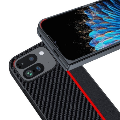 Протиударний чохол Carbon Fiber Texture Printing для Google Pixel 9 Pro Fold - чорний