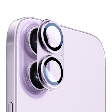 Защита камеры XDCASE Titanium Alloy Hollow Camera Lens на iPhone 17 - фиолетовый