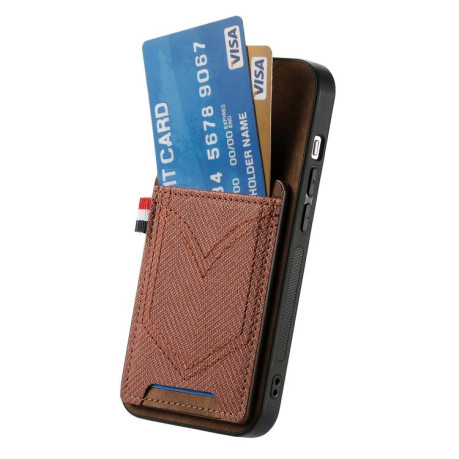 Чохол Denim Texture Leather Skin для iPhone 16e - коричневий