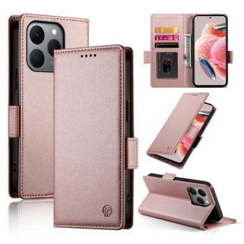 Чехол-книжка Side Buckle Magnetic Frosted Leather на Realme 15T 5G — розовое золото