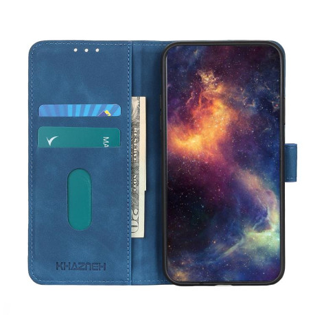 Чехол-книжка KHAZNEH с матовой фактурой Cowhide и магнитным хлястиком для OnePlus Nord CE5 / Ace 5 Racing — синий