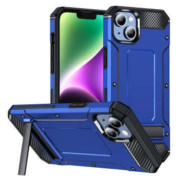 Противоударный чехол Matte Holder для iPhone 15 - синий