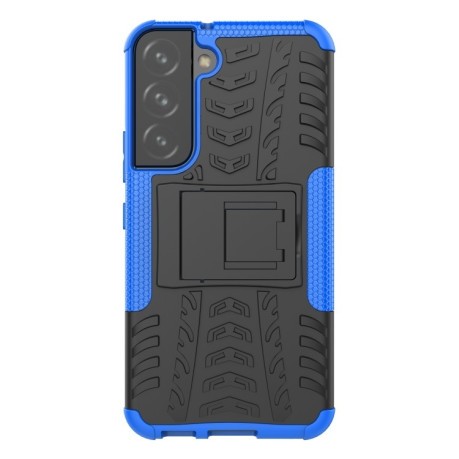 Противоударный чехол Tire Texture на Samsung Galaxy S22 5G - синий
