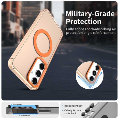 Протиударний чохол MagSafe Holder PC Hybrid  для Samsung Galaxy S25+ 5G - помаранчевий