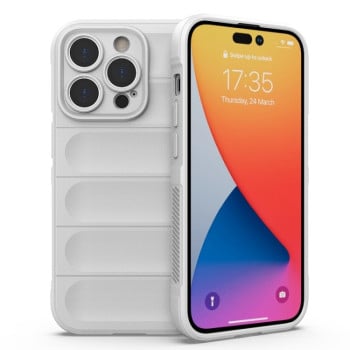 Силіконовий чохол Magic Flannel для iPhone 14 Pro - білий