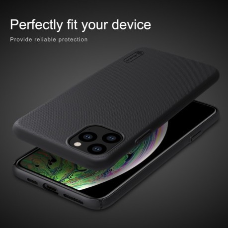 Чехол NILLKIN Frosted Shield Concave-convex Texture PC на iPhone 11 Pro Max -мятно-зеленый