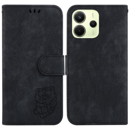 Чехол-книжка Little Tiger Embossed Leather на  Xiaomi Redmi Note 14 4G 164.48mm - черный