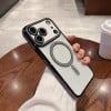 Противоударный чехол Diamond Gradient Plated MagSafe для iPhone 17 Pro - черный
