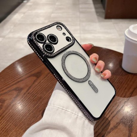 Чохол протиударний Diamond Gradient Plated MagSafe для iPhone 17 Pro - чорний
