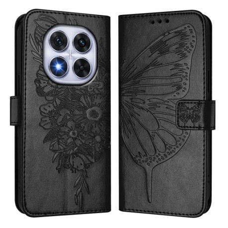 Чохол-книжка Embossed Butterfly для Xiaomi Poco X7 - чорний