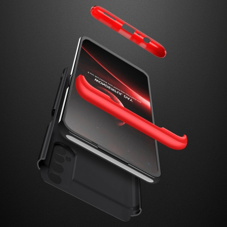 Противоударный чехол GKK Three Stage Splicing на Realme 7 - черно-красный