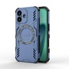 Противоударный чехол Butterfly Armor MagSafe Magnetic Ring Shockproo для iPhone 17 - синий