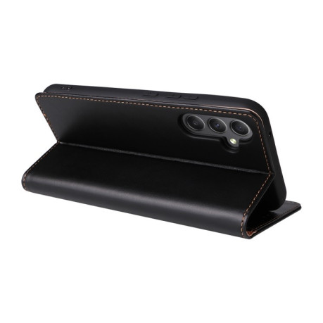 Кожаный чехол-книжка Fierre Shann Genuine leather Samsung Galaxy A34 5G - черный