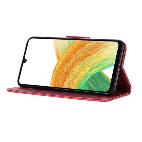 Чохол-книжка Embossed Butterfly для Samsung Galaxy A16 - червоний