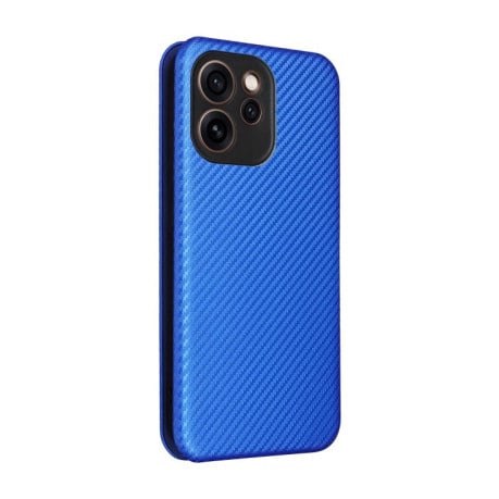 Чохол-книжка Carbon Fiber Texture для OPPO Reno15 F 5G — синій