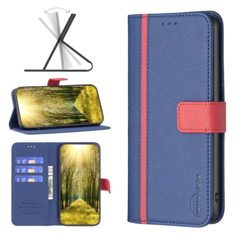 Чехол-книжка BF13 Color Matching Cross для Samsung Galaxy A04 4G - синий