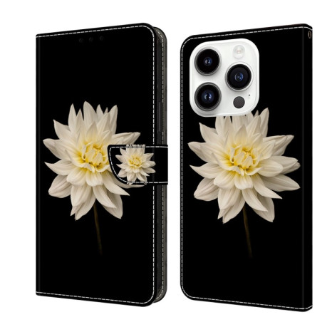 Чехол-книжка Crystal 3D Shockproof Protective Leather для iPhone 15 Pro - Flower