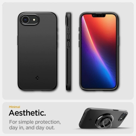 Оригінальний чохол Spigen Thin Fit MagSafe для iPhone 16e - Black
