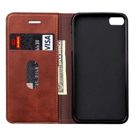 Шкіряний Чохол Книга Retro Texture Wallet Кавово-коричневий для iPhone 6/ 6S