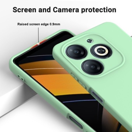 Силиконовый чехол Solid Color Liquid Silicone на Infinix Smart 8 HD / Smart 8 Pro - зеленый
