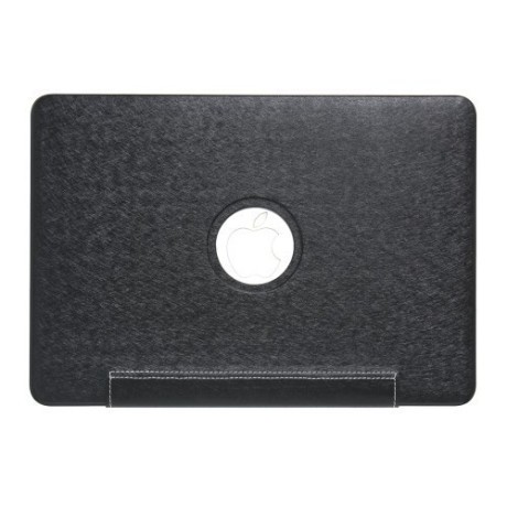 Нецарапающийся Чехол Silk Texture United PU Black для Macbook Pro 15.4