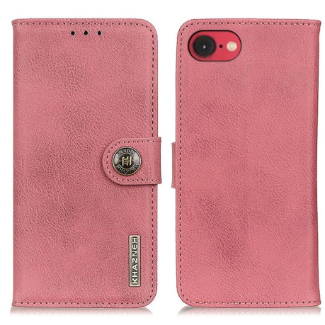 Чехол-книжка KHAZNEH Cowhide Texture на iPhone 16e - розовый